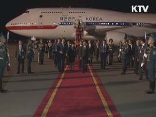 이 대통령, 마지막 순방지 카자흐스탄 도착 이미지