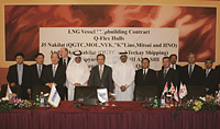 이해찬 국무총리, 카타르 방문·한국 조선 3사의 LNG 선박 제조 계약서명식 참석 이미지