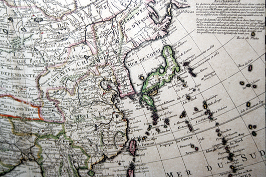 프랑스제작 지도(1735년) 이미지