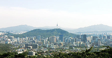 남산이 보이는 서울시 전경 이미지