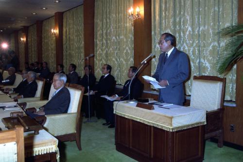 최규하 의장 1986년 2월 국정자문회의 주재 이미지