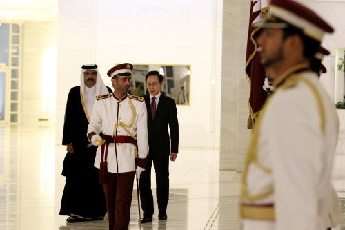 이명박 대통령 카타르 공식 환영식 이미지