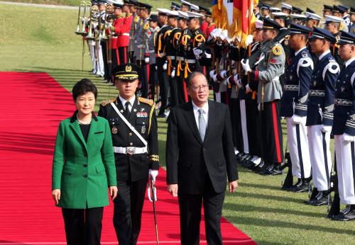 박근혜 대통령 아키노 필리핀 대통령 국빈 방한 공식 환영식 이미지