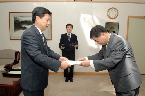 김창호 국정홍보처장 임명장 수여식-국정브리핑팀장  이미지