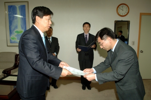 김창호 국정홍보처장, 강수상 서기관 임명장 수여식 이미지