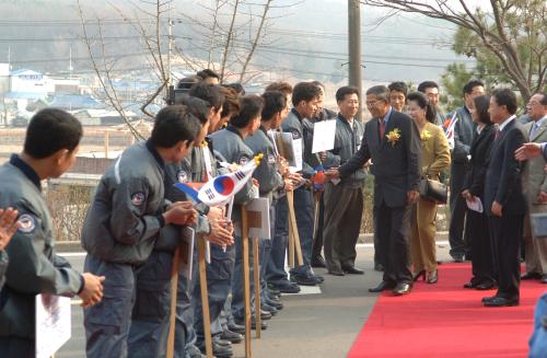 훈센 캄보디아 총리 경안전선(KTC)시찰 이미지