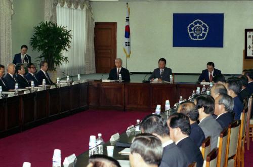 고건 국무총리 을지연습 종합강평회 참석 이미지