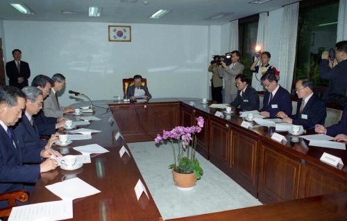 김종필 국무총리 이북5도청 방문 및 미수복지 명예시장, 군수 위촉장 수여식 이미지