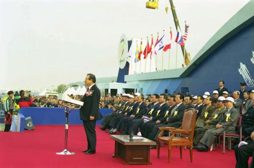 김종필 국무총리 제2회 서울국제에어쇼 개막식 참석 이미지