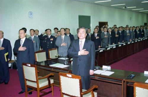 이한동 국무총리 2000 을지ㆍ포커스렌즈 연습 준비보고회의 주재 이미지