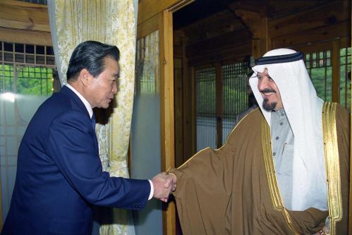 이한동 국무총리 Sultan Bin Khalid bin 사우디아라비아 국방장관 초청 오찬 이미지