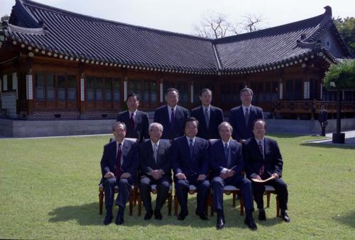 이한동 국무총리 조지 미셀 미국 민주당, 전상원 원내총무 초청 오찬 이미지