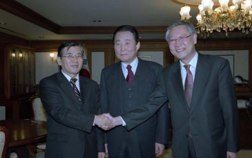 고건 국무총리 신ㆍ구 노동부 장관 주요업무 인수ㆍ인계 및 접견 이미지