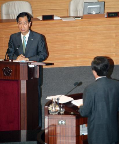 한덕수 국무총리 국회 대정부 질문답변 이미지