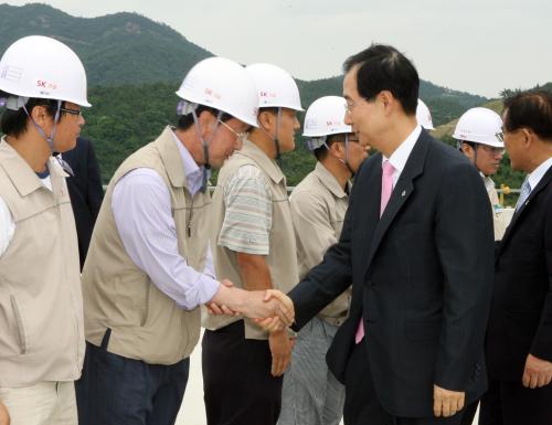 한덕수 국무총리 SOC 건설현장 시찰 이미지