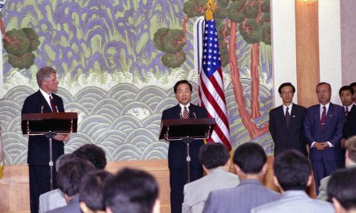 한ㆍ미 정상 기자회견(김영상 대통령, 빌 클린턴 대통령) 이미지