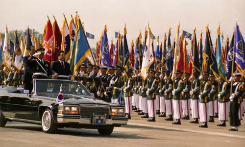 김영삼 대통령 제46주년 국군의 날 기념행사 참석 이미지