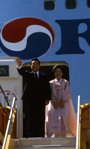 김영삼 대통령 샌프란시스코 공항 도착행사 이미지