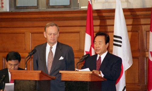 한ㆍ캐나다 정상 공동기자회견(김영삼 대통령) 이미지