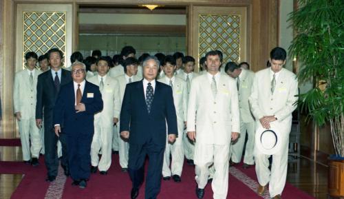 김영삼 대통령 올림픽축구대표팀 접견 오찬 이미지